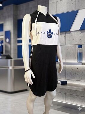 NWT Toronto Maple Leafs Sleeveless Hooded T-Shirt Dress Size M